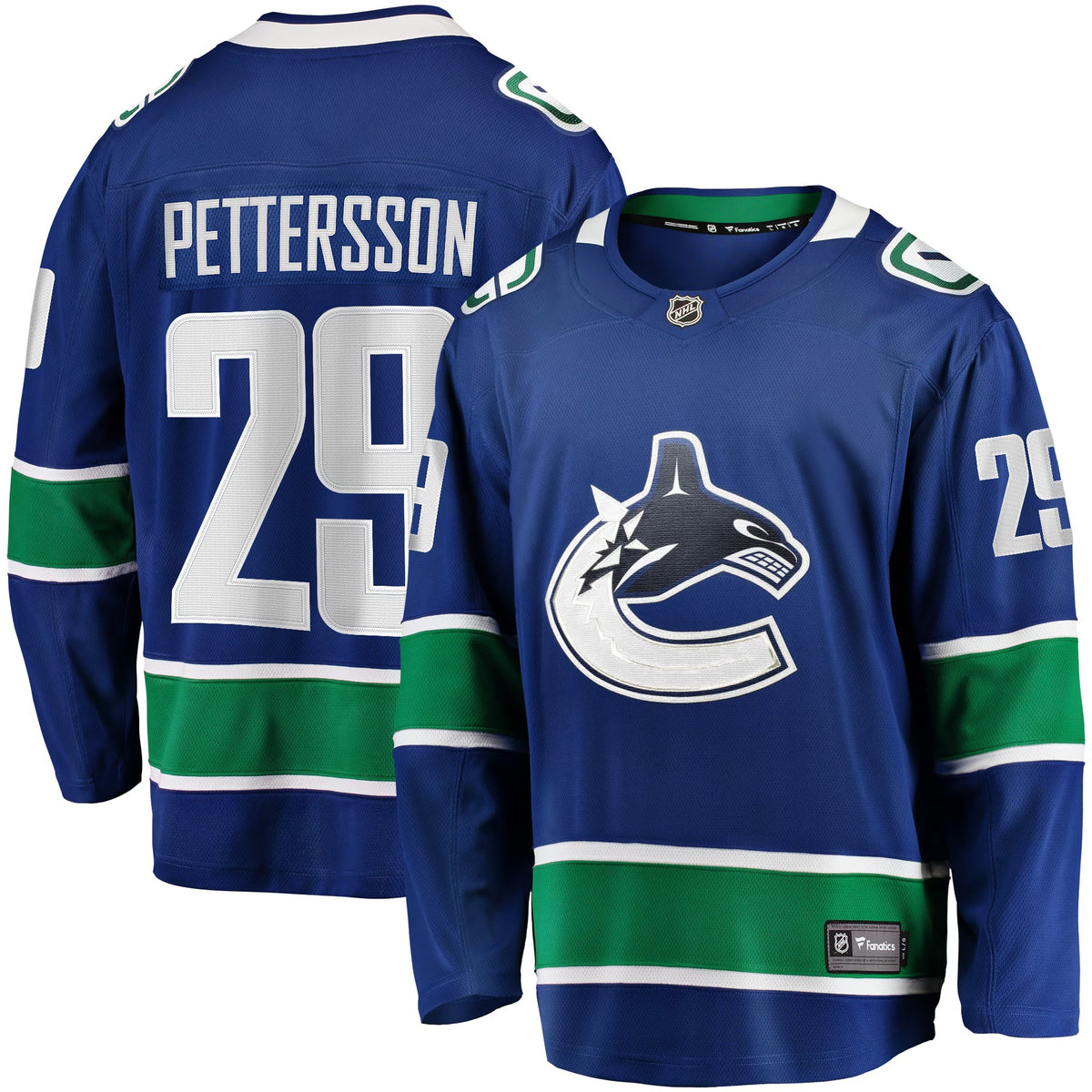 Men's Vancouver Canucks Marcus Pettersson Fanatics Blue Home Breakaway Jersey