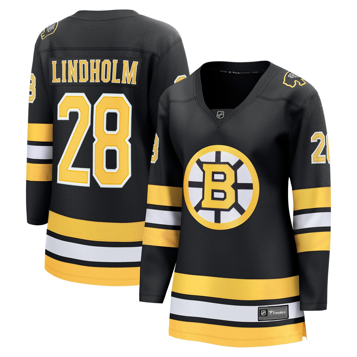 Women's Boston Bruins Elias Lindholm Fanatics Black Home Breakaway Player Jersey