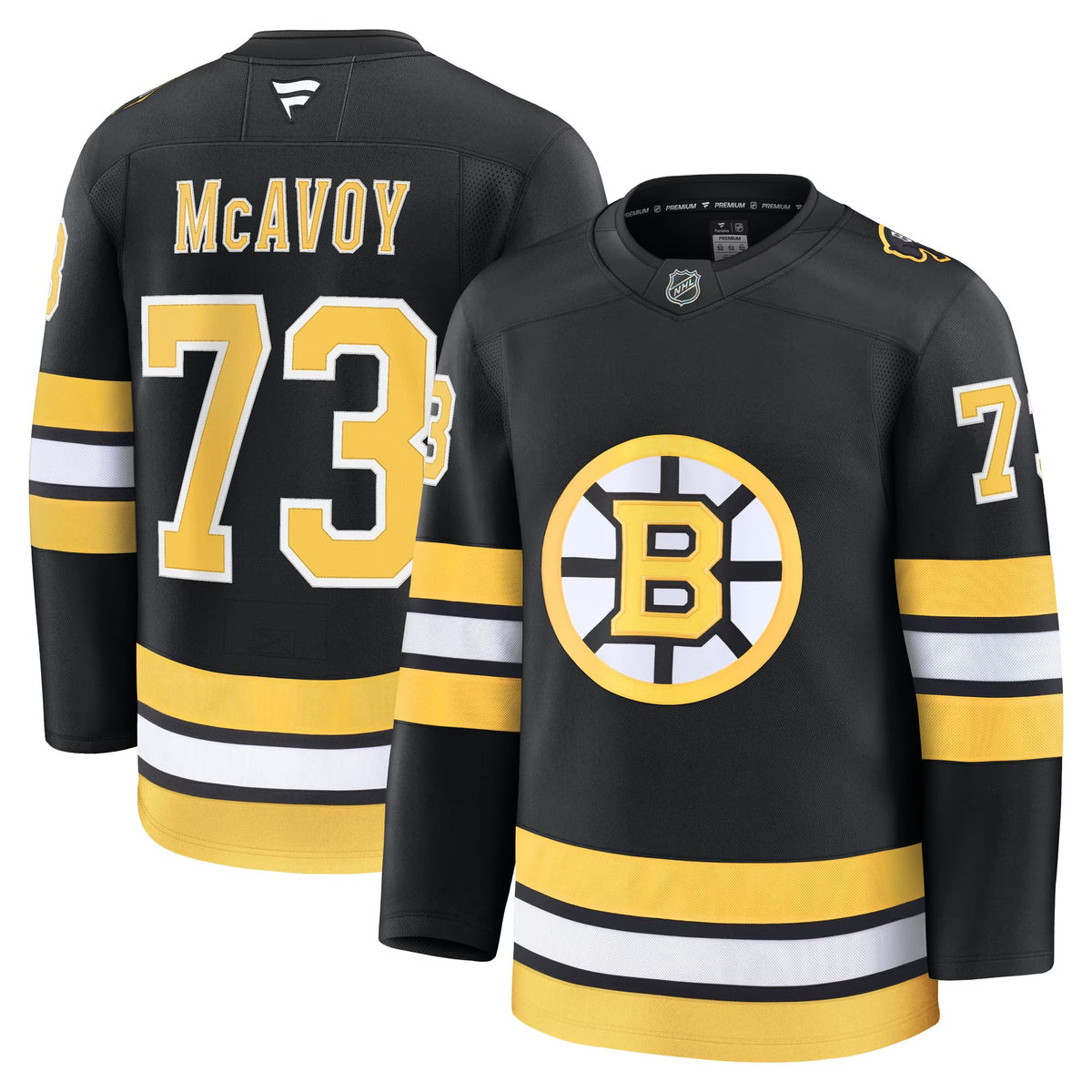 Men's Boston Bruins Charlie McAvoy Fanatics Black Home Premium Player Jersey