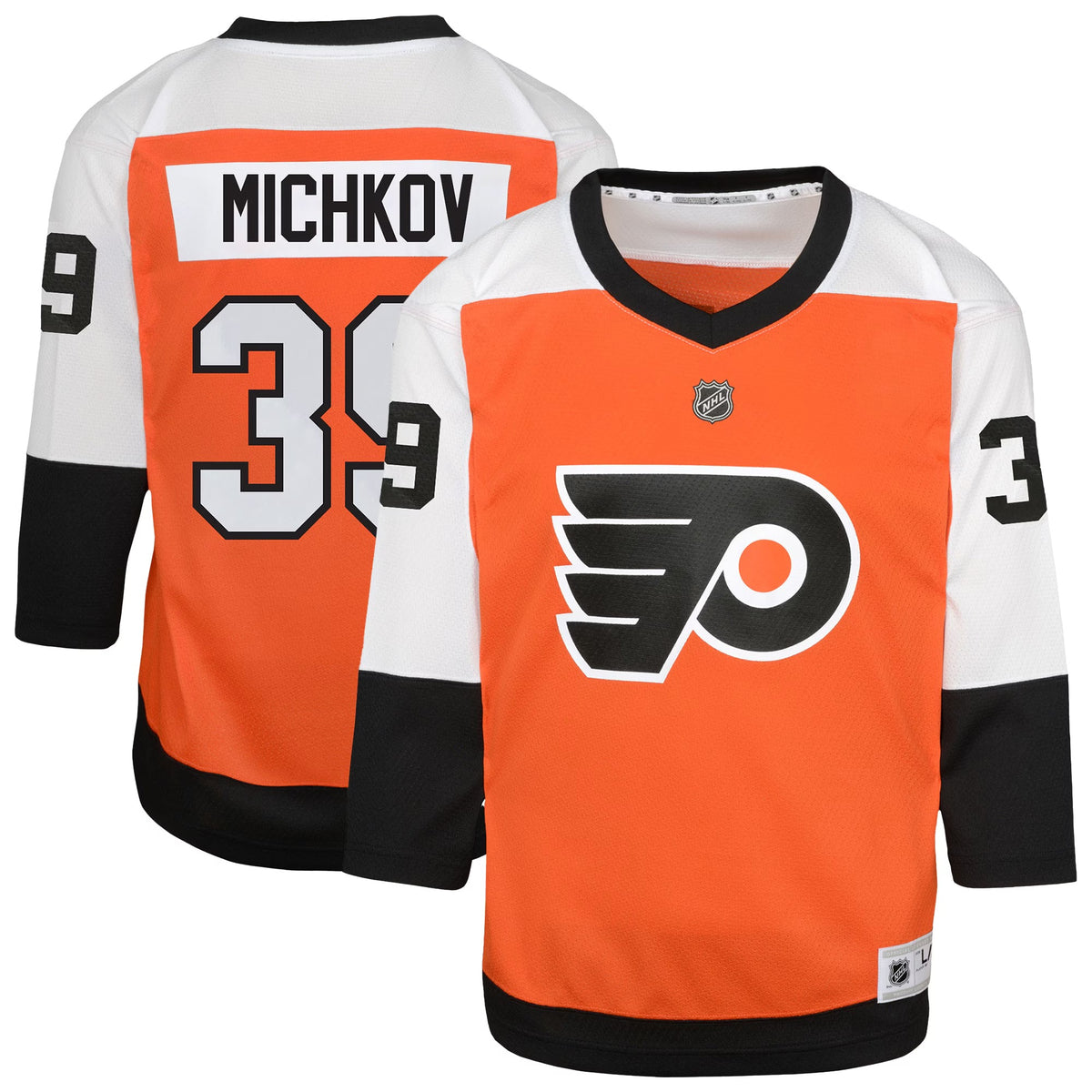 Youth Philadelphia Flyers Matvei Michkov Orange Home Replica Player Jersey
