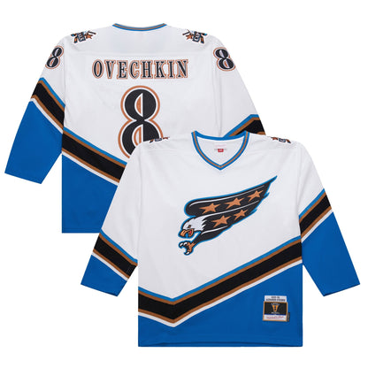 Men's Washington Capitals Alexander Ovechkin Mitchell & Ness White 2005_06 Power Play Jersey