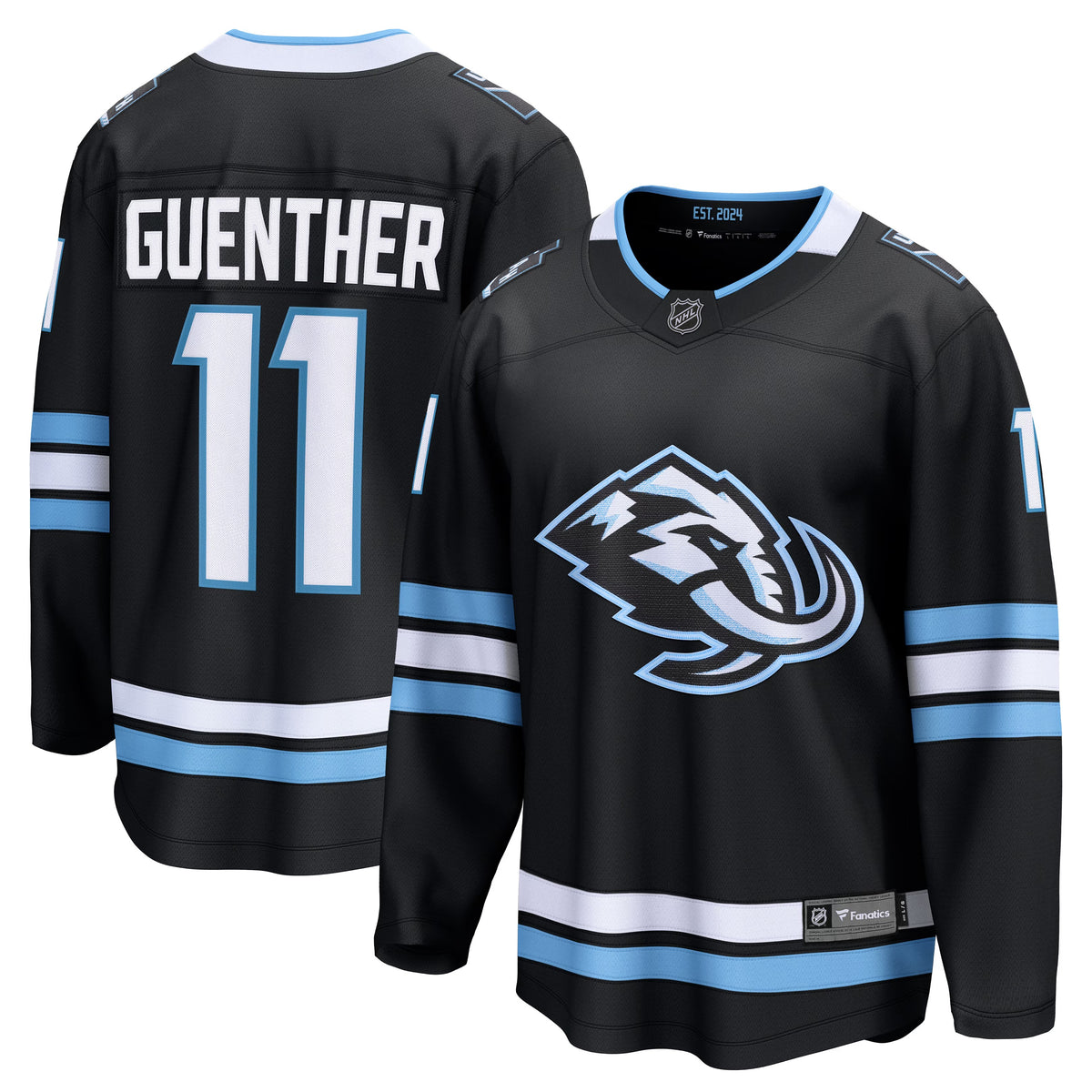 Men's Utah Mammoth Dylan Guenther Fanatics Black Home Breakaway Player Jersey