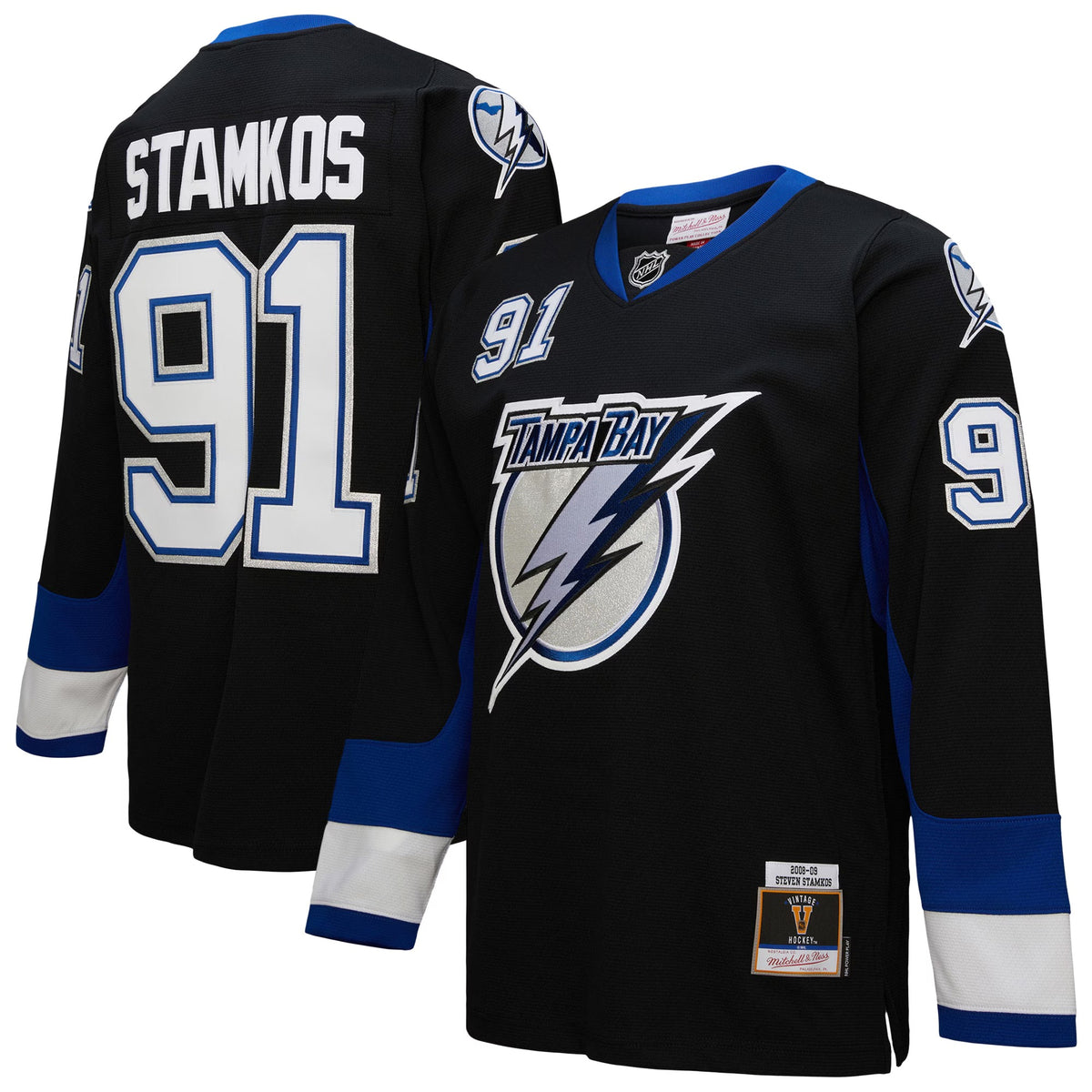 Men's Tampa Bay Lightning Steven Stamkos Mitchell & Ness Black 2008-09 Power Play Jersey