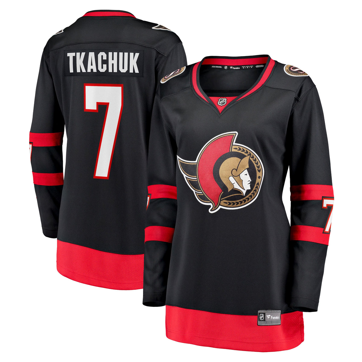 Women's Ottawa Senators Brady Tkachuk Fanatics Black Home Breakaway Jersey