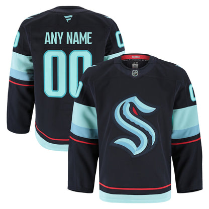 Men's Seattle Kraken Fanatics Navy Home Authentic Pro Custom Jersey