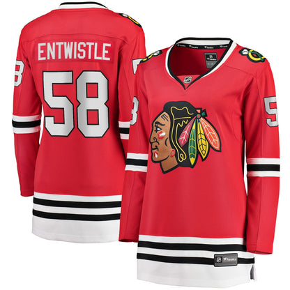 Women's Chicago Blackhawks MacKenzie Entwistle Fanatics Red Home Breakaway Player Jersey