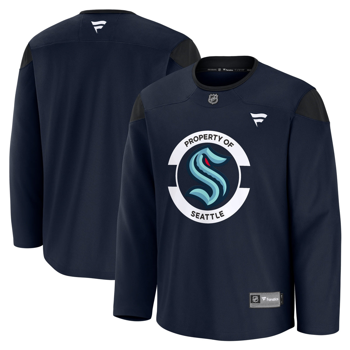 Men's Seattle Kraken Fanatics Navy Practice Jersey