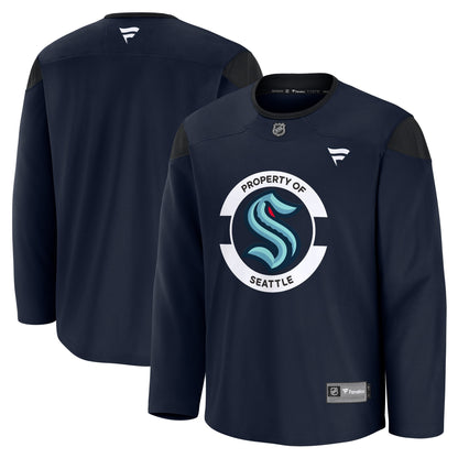 Men's Seattle Kraken Fanatics Navy Practice Jersey