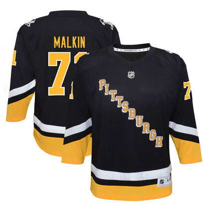 Youth Pittsburgh Penguins Evgeni Malkin Black 2021_22 Alternate Replica Player Jersey