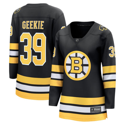 Women's Boston Bruins Morgan Geekie Fanatics Black Home Breakaway Player Jersey