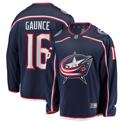 Men's Columbus Blue Jackets Brendan Gaunce Fanatics Navy Home Breakaway Jersey