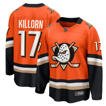Men's Anaheim Ducks Alex Killorn Fanatics Orange Home Breakaway Jersey