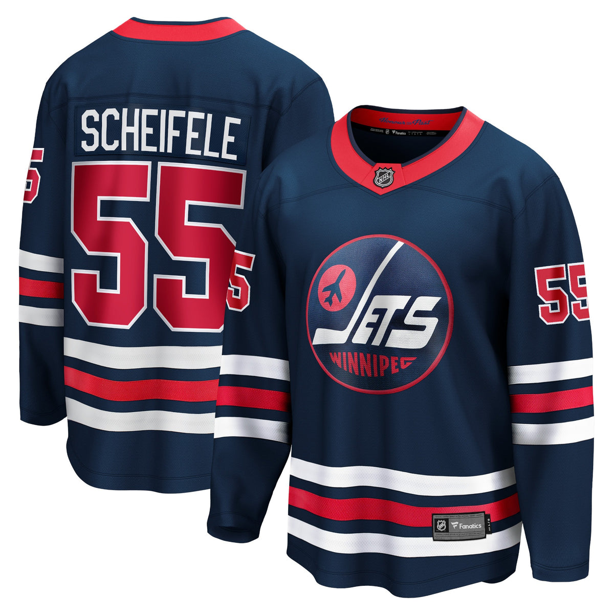 Men's Winnipeg Jets Mark Scheifele Fanatics Navy Breakaway Jersey