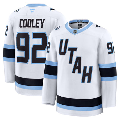Men's Utah Mammoth Logan Cooley Fanatics White Away Premium Player Jersey
