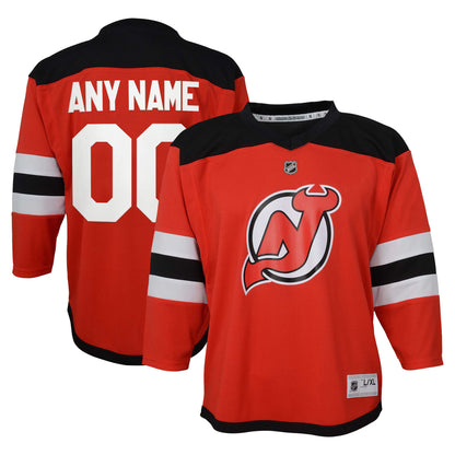 Youth New Jersey Devils Red Replica Custom Jersey