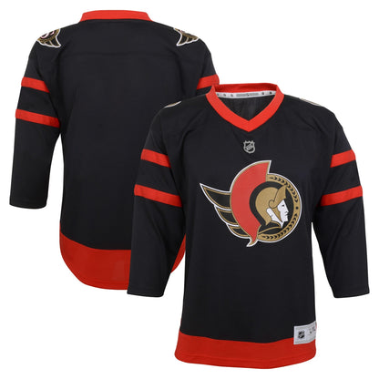 Preschool Ottawa Senators Black Replica Jersey