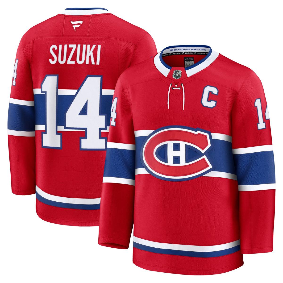 Men's Montreal Canadiens Nick Suzuki Fanatics Red Home Premium Jersey