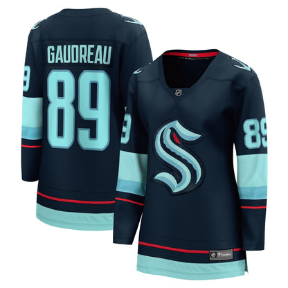Women's Seattle Kraken Frederick Gaudreau Fanatics Deep Sea Blue Home Breakaway Jersey