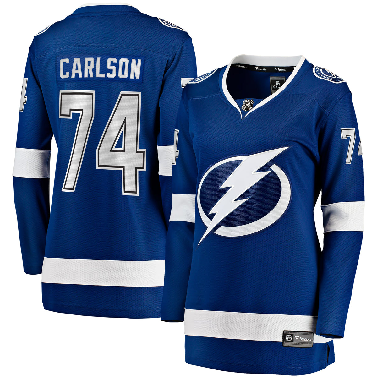 Women's Tampa Bay Lightning John Carlson Fanatics Blue Home Breakaway Jersey