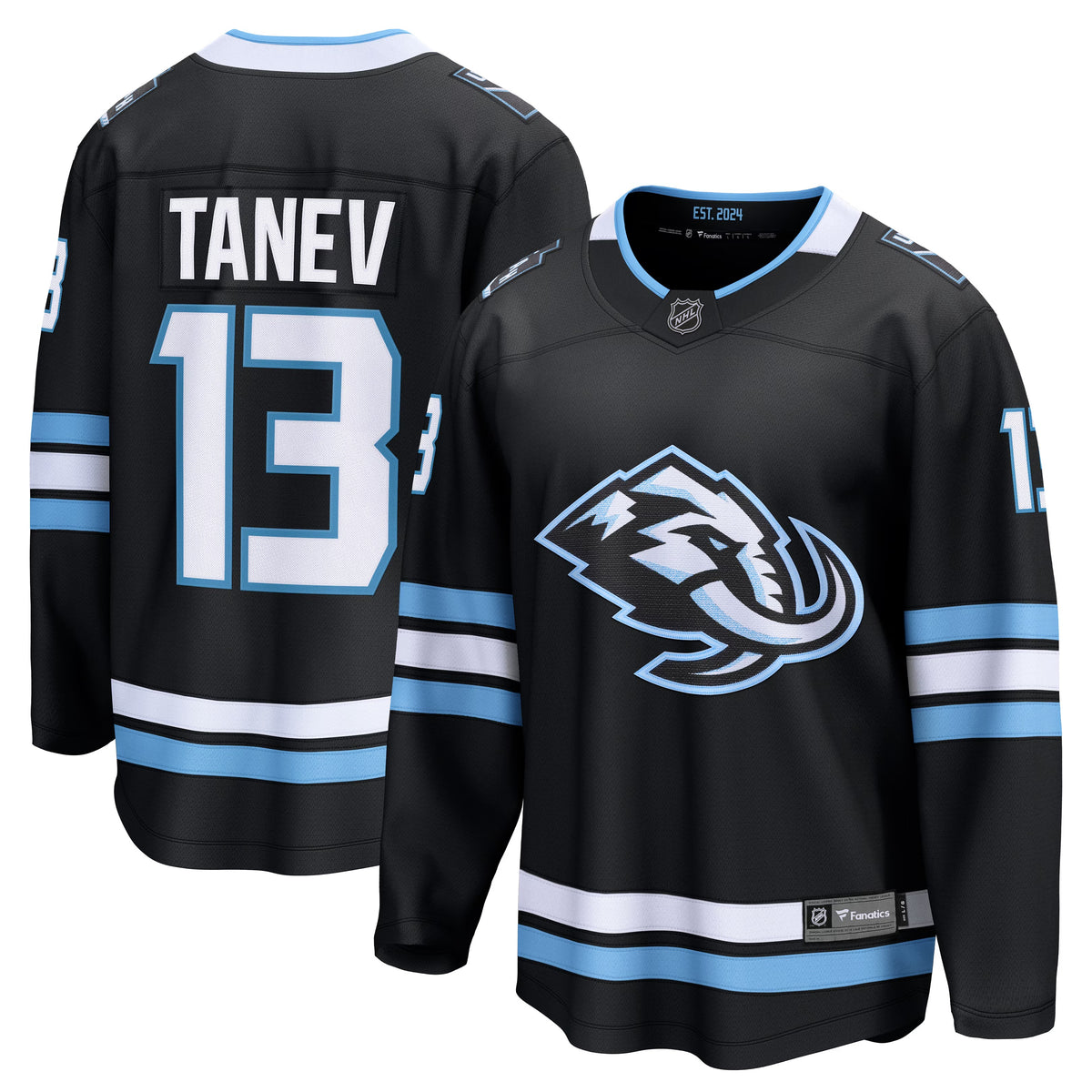 Men's Utah Mammoth Brandon Tanev Fanatics Black Home Breakaway Player Jersey