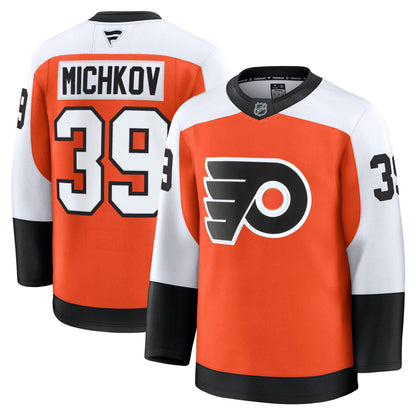 Men's Philadelphia Flyers Matvei Michkov Fanatics Orange Home Premium Jersey