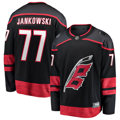 Men's Carolina Hurricanes Mark Jankowski Fanatics Black Home Breakaway Jersey