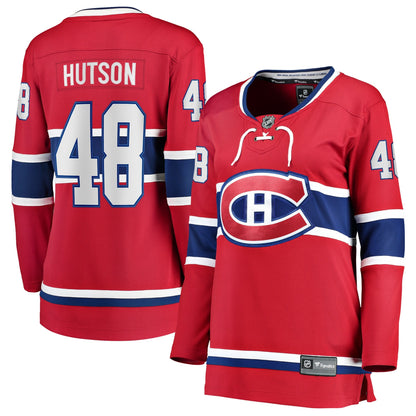 Women's Montreal Canadiens Lane Hutson Fanatics Red Home Breakaway Player Jersey