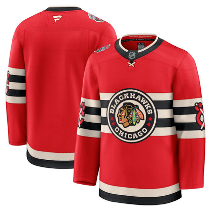 Men's Chicago Blackhawks Fanatics Red 2025 NHL Winter Classic Premium Jersey