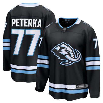 Men's Utah Mammoth JJ Peterka Fanatics Black Home Breakaway Jersey