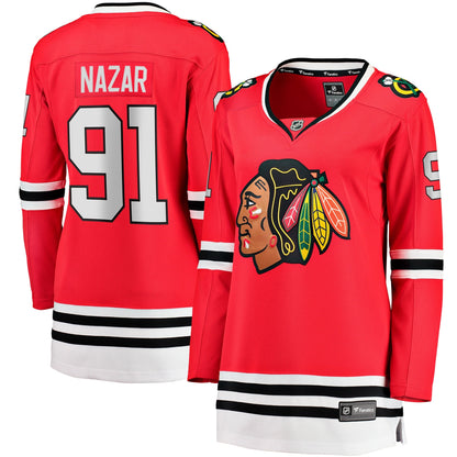 Women's Chicago Blackhawks Frank Nazar Fanatics Red Home Breakaway Jersey