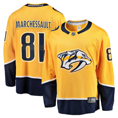 Men's Nashville Predators Jonathan Marchessault Fanatics Gold Home Premier Breakaway Player Jersey
