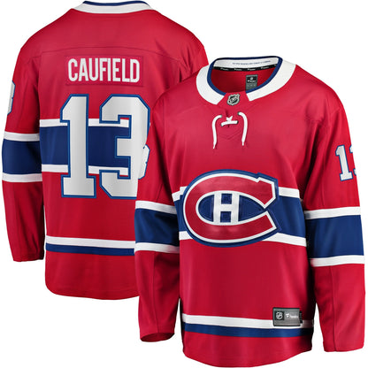 Men's Montreal Canadiens Cole Caufield Fanatics Red Home Premier Breakaway Player Jersey