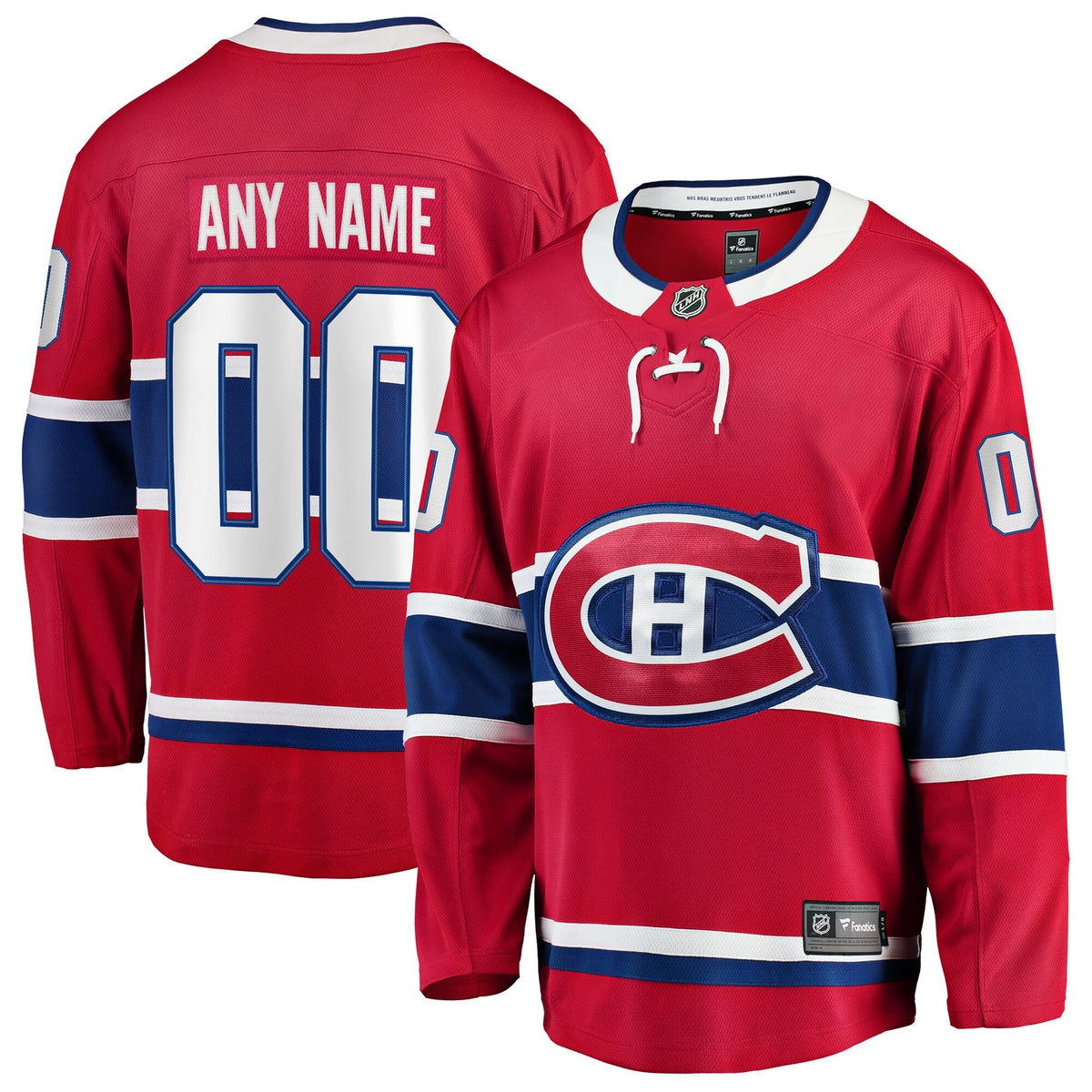 Men's Montreal Canadiens Fanatics Red Home Breakaway Custom Jersey