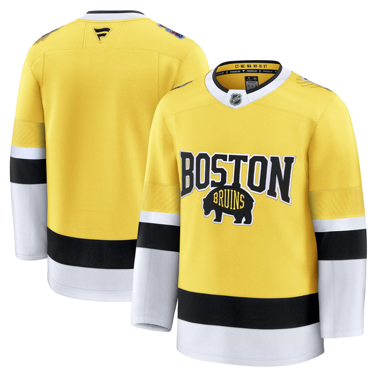 Men's Boston Bruins Fanatics Gold 2026 NHL Stadium Series Premium Custom Jersey