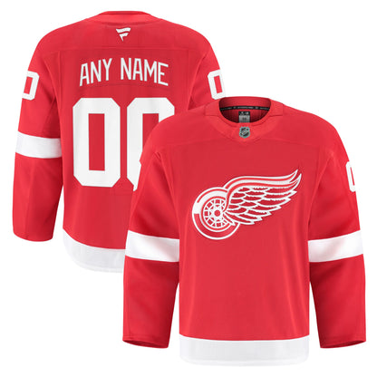 Men's Detroit Red Wings Fanatics Red Home Authentic Pro Custom Jersey