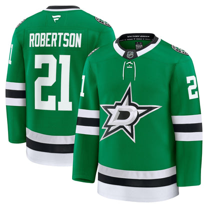 Men's Dallas Stars Jason Robertson Fanatics Kelly Green Home Premium Jersey