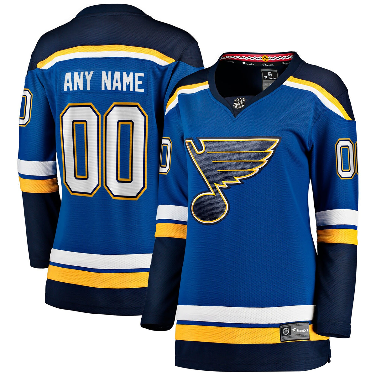 Women's St. Louis Blues Fanatics Blue Home Breakaway Custom Jersey