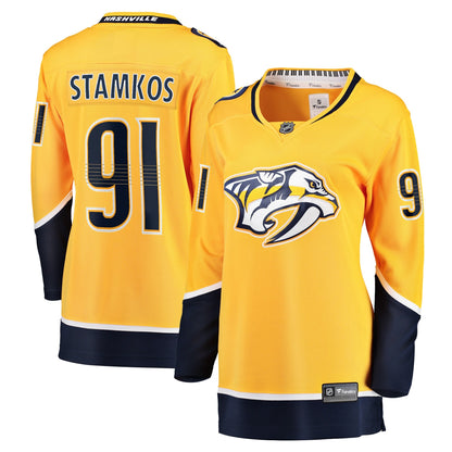 Women's Nashville Predators Steven Stamkos Fanatics Gold Home Premier Breakaway Player Jersey Breakaway Jersey