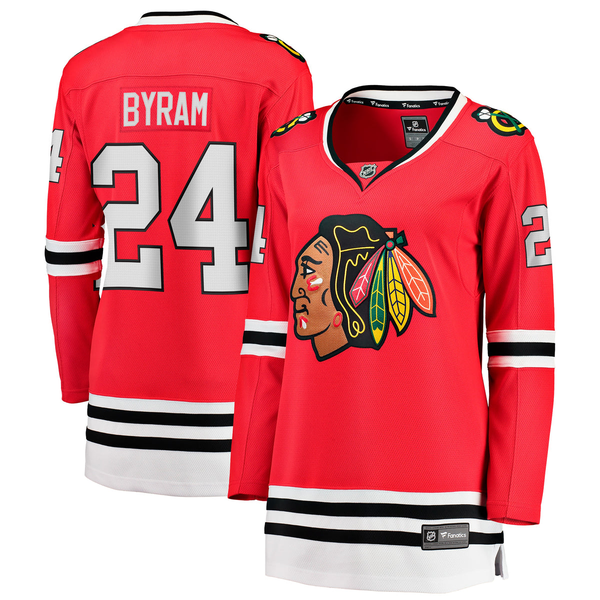 Women's Chicago Blackhawks Bowen Byram Fanatics Red Home Breakaway Jersey