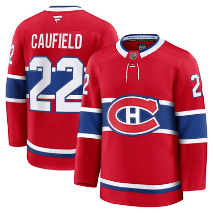 Men's Montreal Canadiens Cole Caufield Fanatics Red Home Premium Jersey (2)