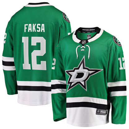 Men's Dallas Stars Radek Faksa Fanatics Kelly Green Home Breakaway Jersey