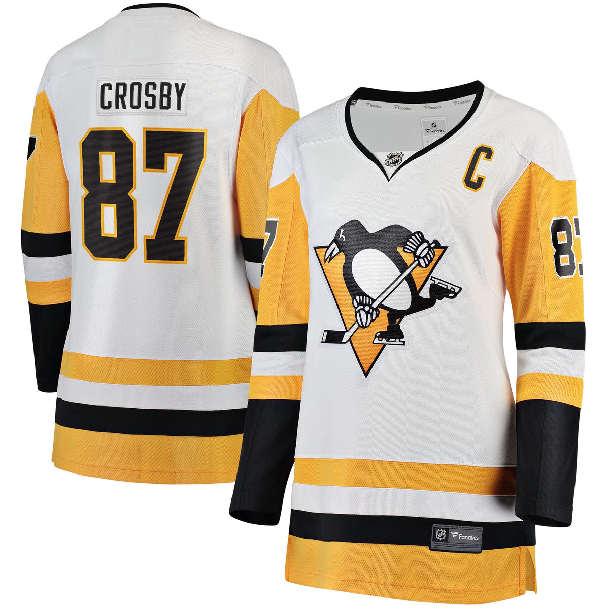 Women's Pittsburgh Penguins Sidney Crosby Fanatics White Breakaway Jersey