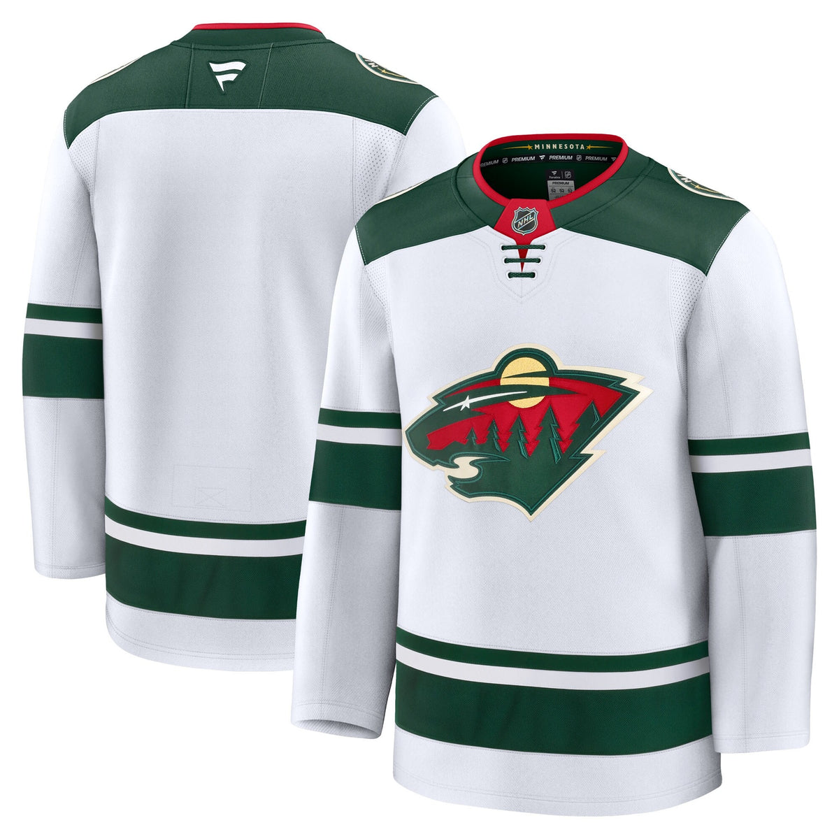 Men's Minnesota Wild Fanatics White Away Premium Jersey
