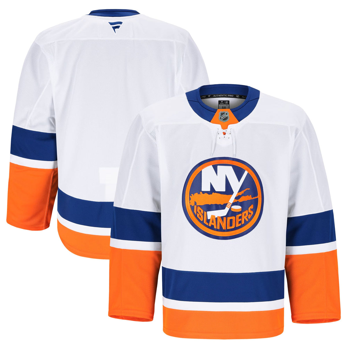 Men's New York Islanders Fanatics White Away Authentic Pro Jersey