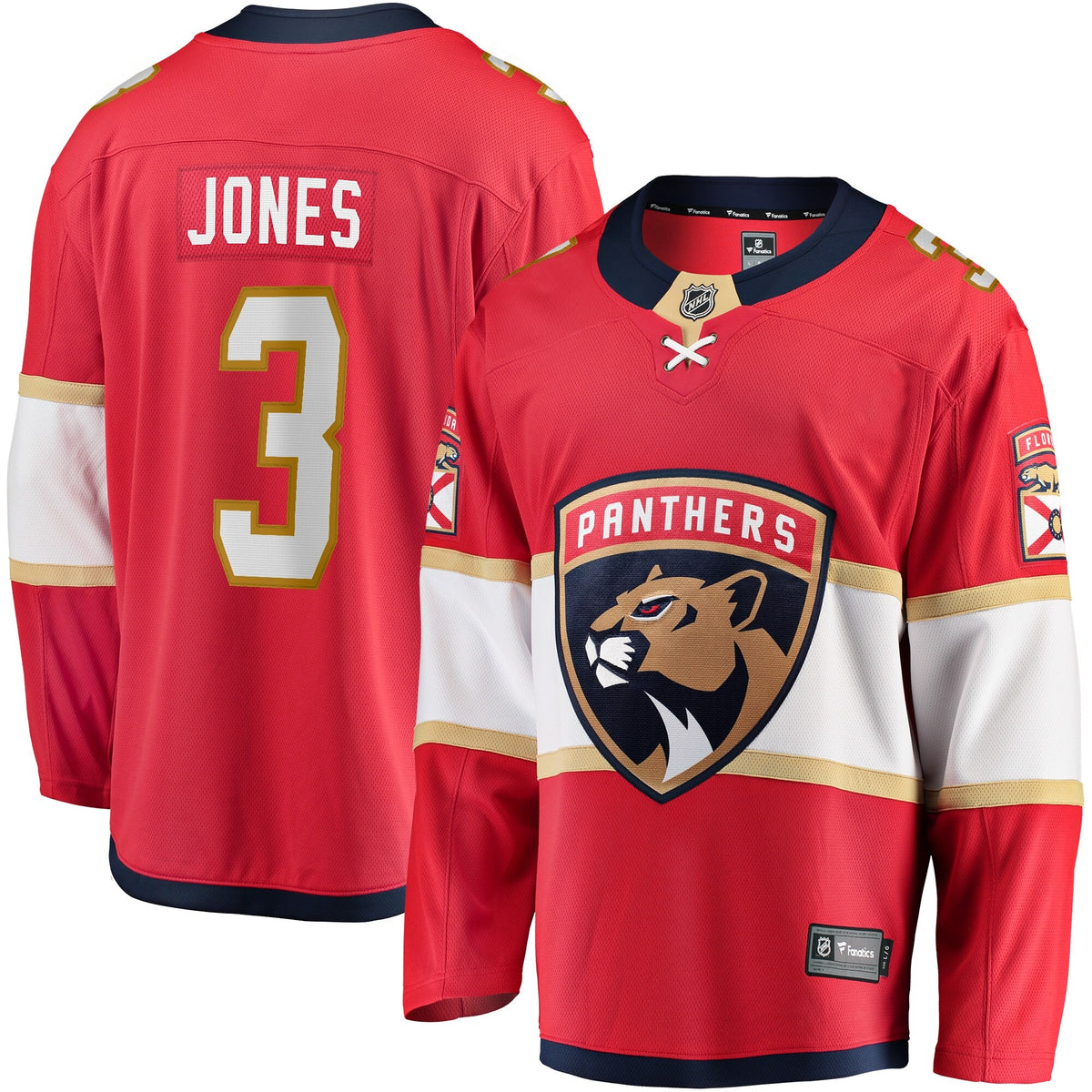 Men's Florida Panthers Seth Jones Fanatics Red Home Breakaway Jersey
