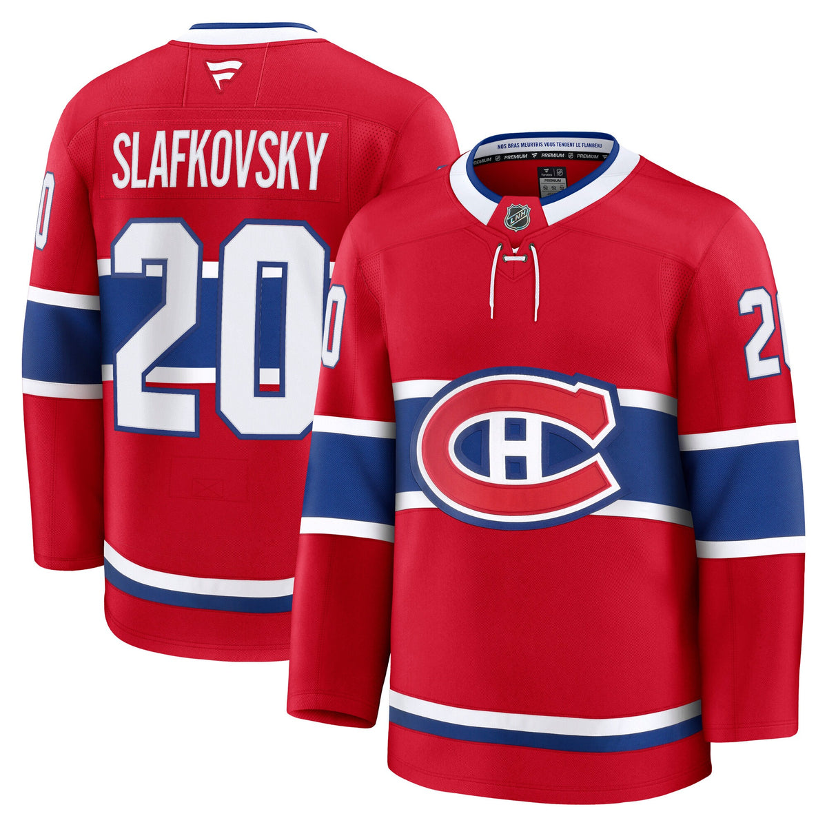 Men's Montreal Canadiens Juraj Slafkovsky Fanatics Red Premium Jersey
