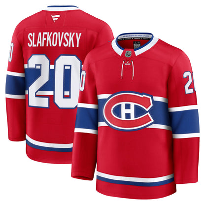 Men's Montreal Canadiens Juraj Slafkovsky Fanatics Red Premium Jersey