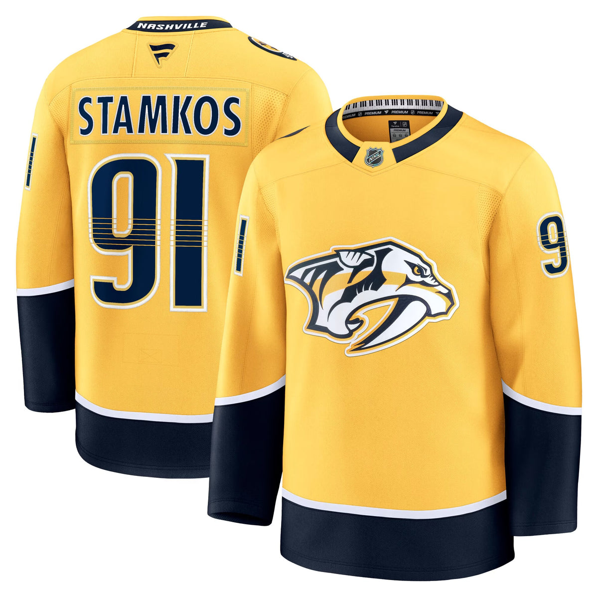 Men's Nashville Predators Steven Stamkos Fanatics Gold Home Premium Jersey