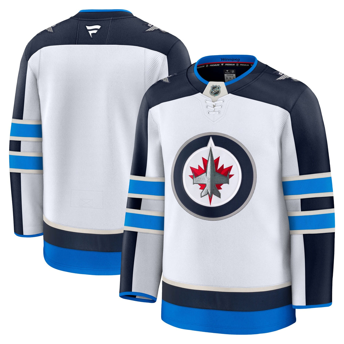 Men's Winnipeg Jets Fanatics White Away Premium Jersey