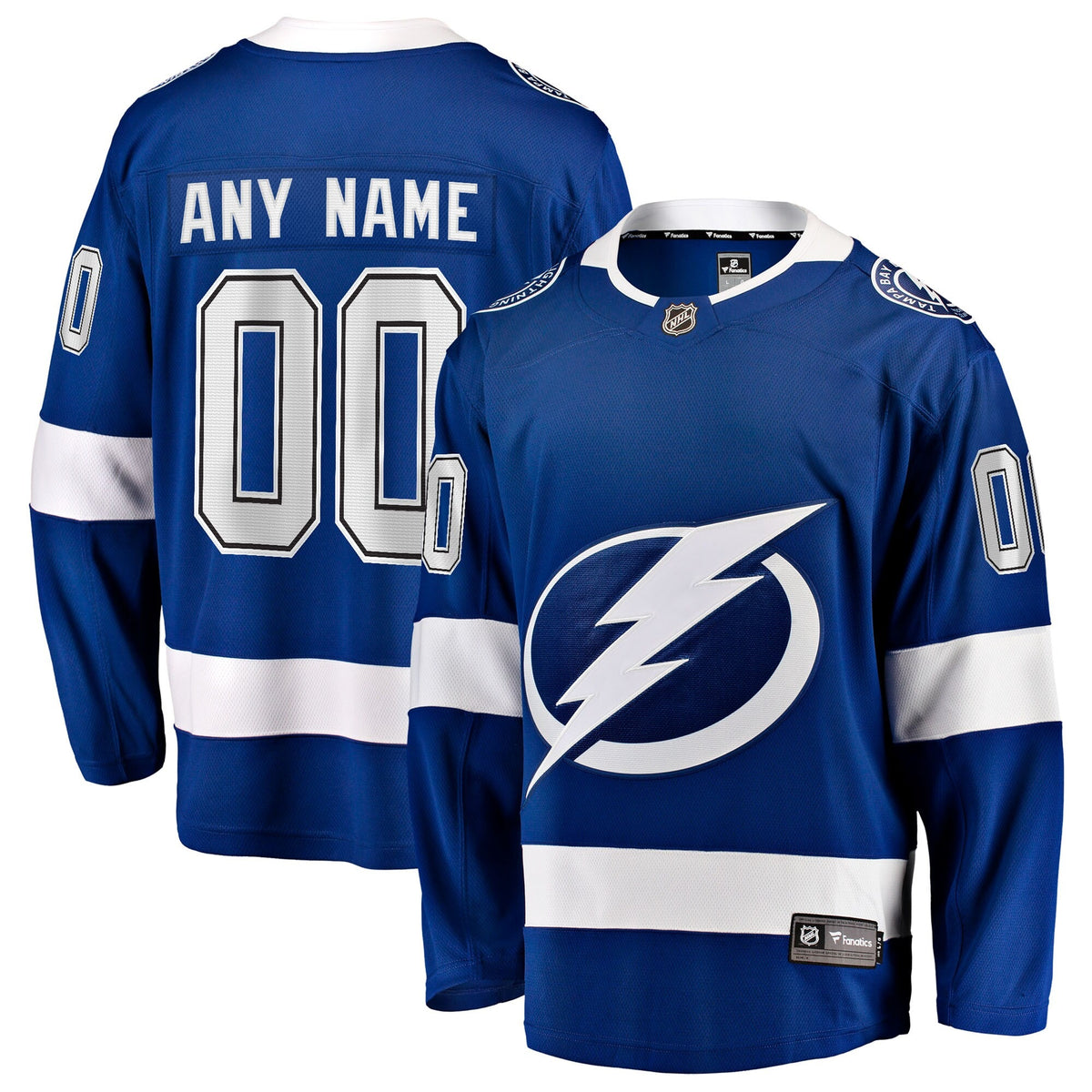 Men's Tampa Bay Lightning Fanatics Blue Home Breakaway Custom Jersey
